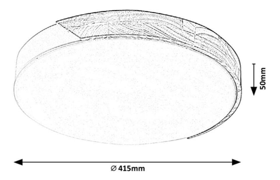 Stropna svjetiljka Bismit 3528 (prirodna + crna)