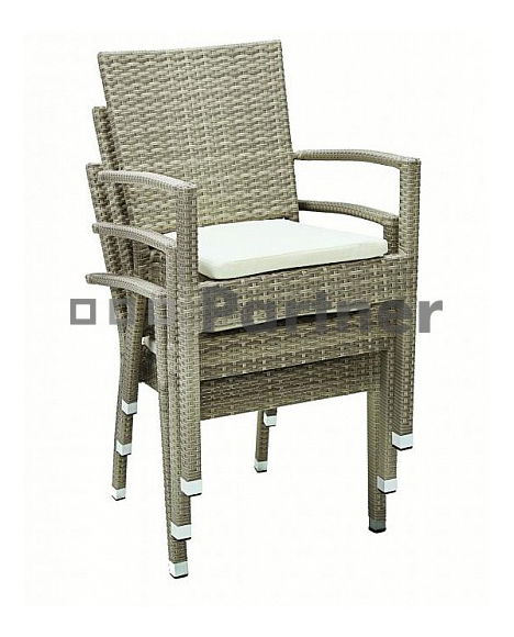 Záhradná zostava Napoli II. 1+4 (sivobéžová) (um. Ratan)