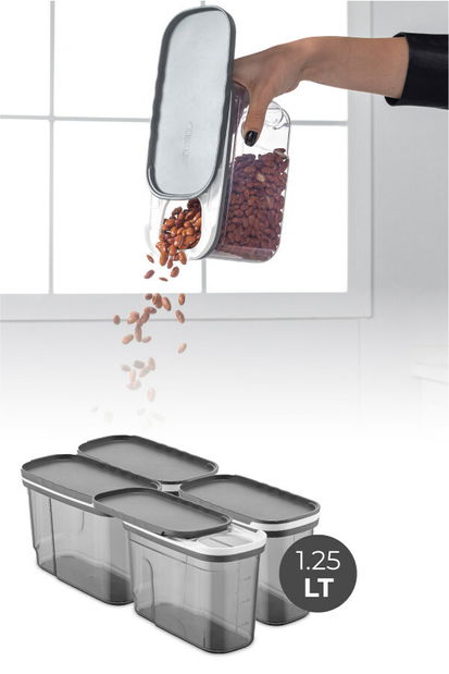 Set recipiente alimente (4 buc.) Berto 04 (antracit)