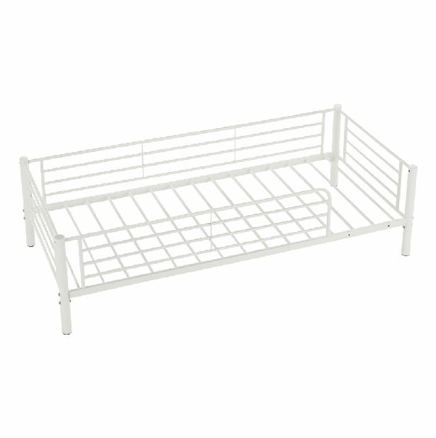 Detská poschodová posteľ 90 cm Kamila (biela) (s roštom)
