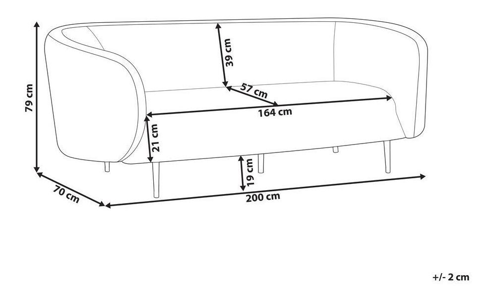 Háromszemélyes kanapé Leon (fehér)