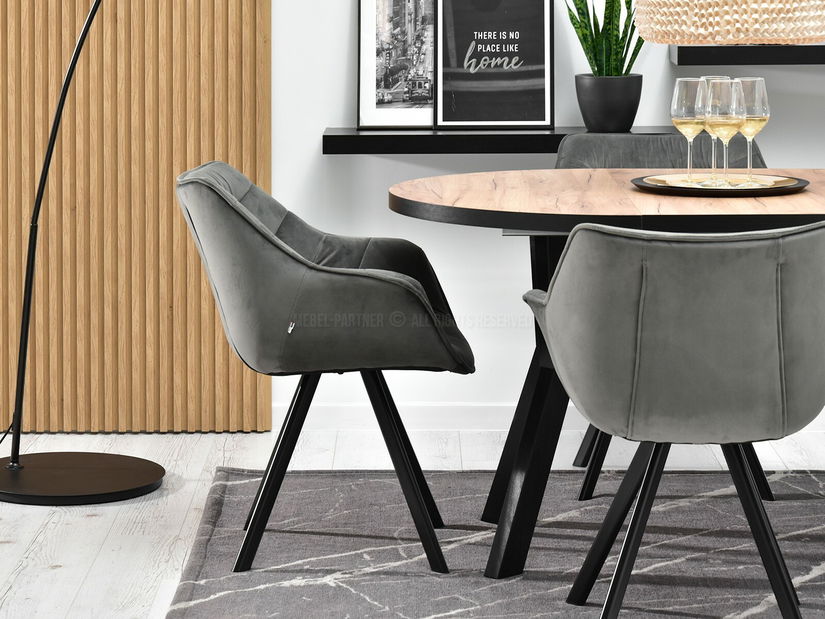 Stolica Nina (siva + crna)