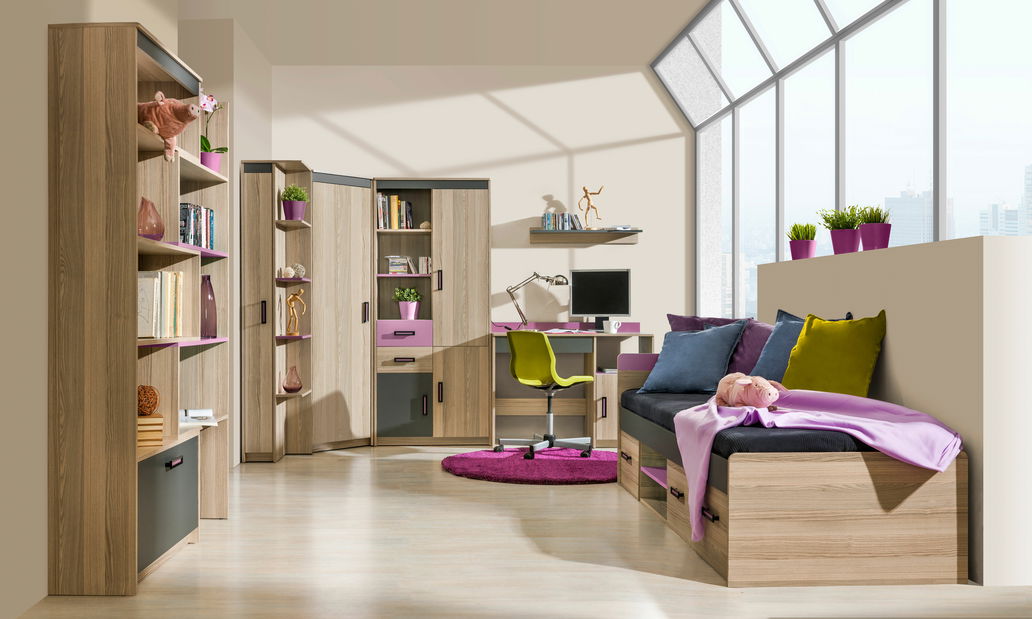 Pat de o persoană 80 cm Ulmo U7 (cu somieră și sp. depozitare)