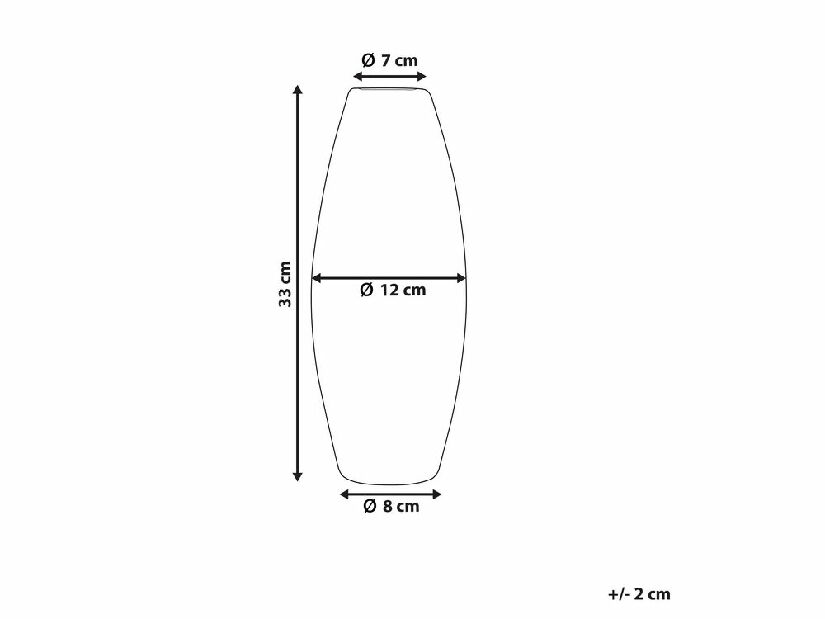 Vază AVIGNON 33 cm (sticlă laminat) (argintiu)