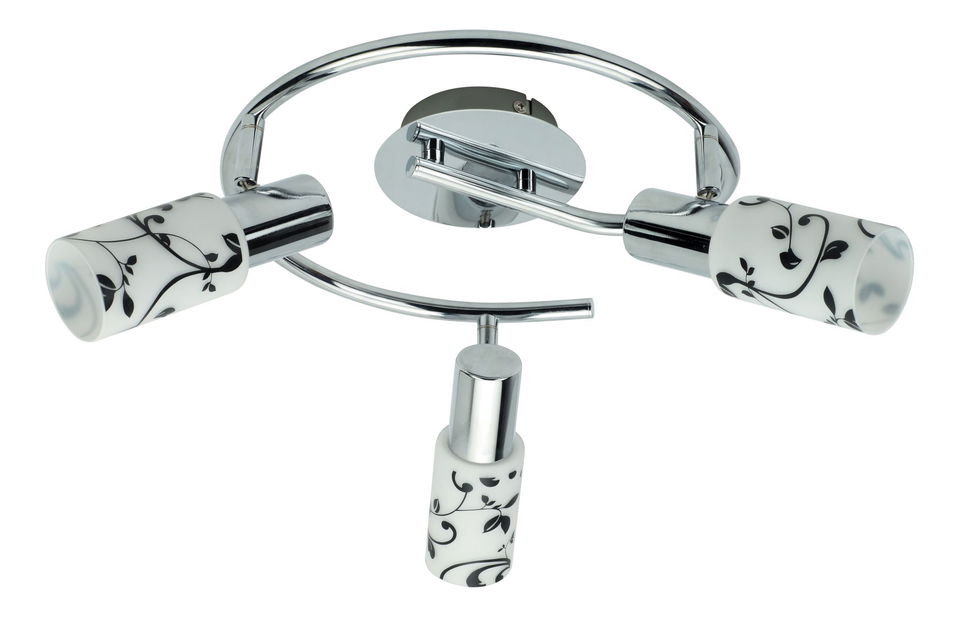 Corp iluminat spotlight Blossom 6177 (crom + sticlă opal)