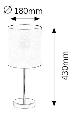 Stolová lampa Monica 2528 (biela + zlatá + chrómová)