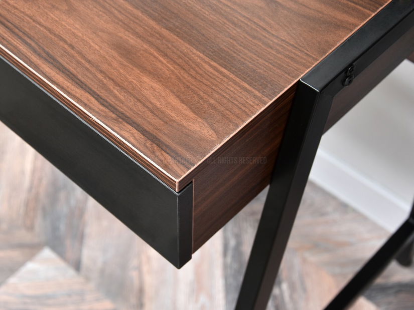 Masă PC Norway (nuc închis + negru)