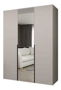 Ormar za garderobu 150 cm Alice 2 (kašmir + crna)