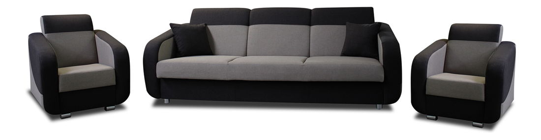 Sedacia súprava Desso 311 (svetlosivá + čierna)