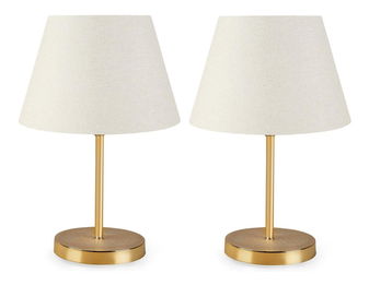 Set 2ks. stolových lámp Astalasso 1 (svetlosivá + zlatá)