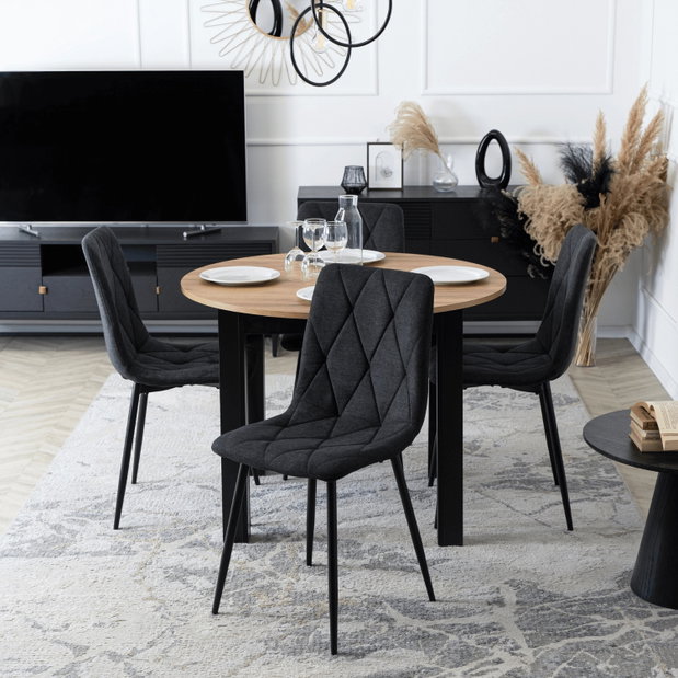 Scaun sufragerie Rabar 2 (negru) 