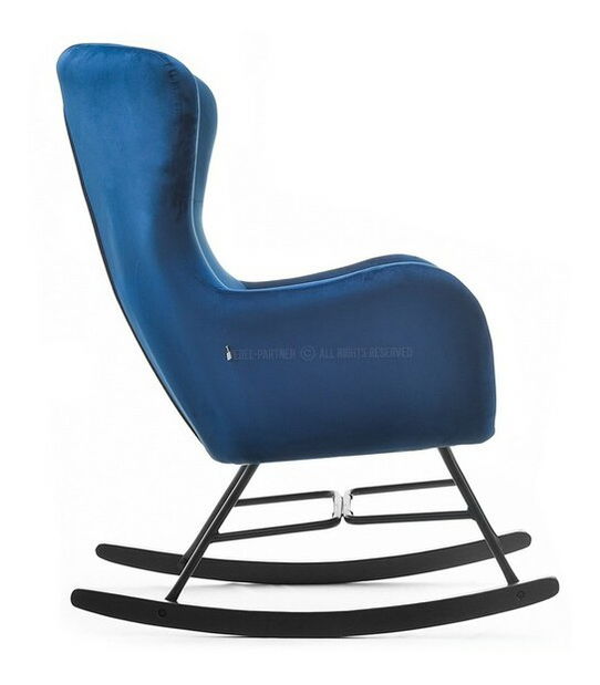 Fotelja Nesia (mornarsko plava + crna bukva)