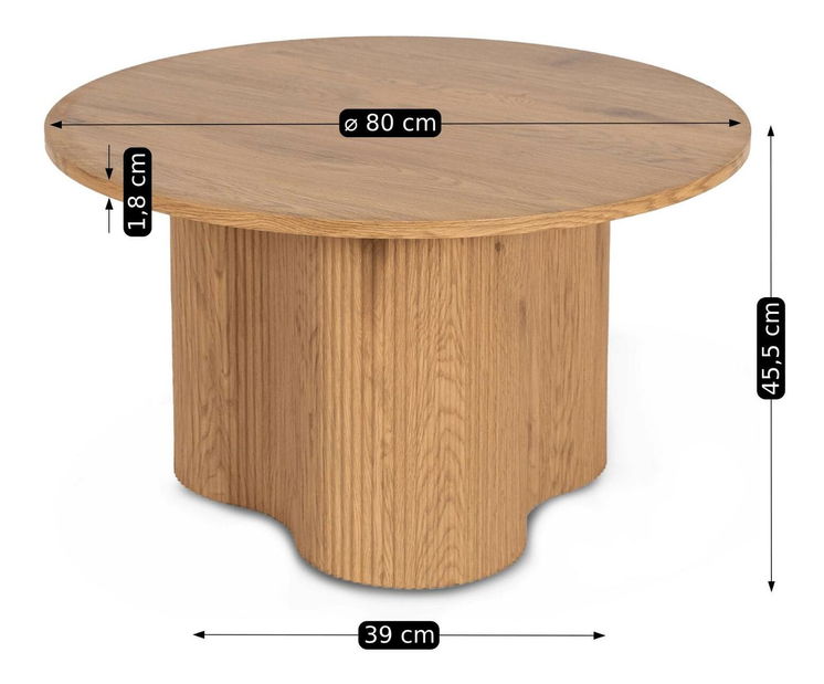 Stolić za kavu Aceitosas Max (hrast) 