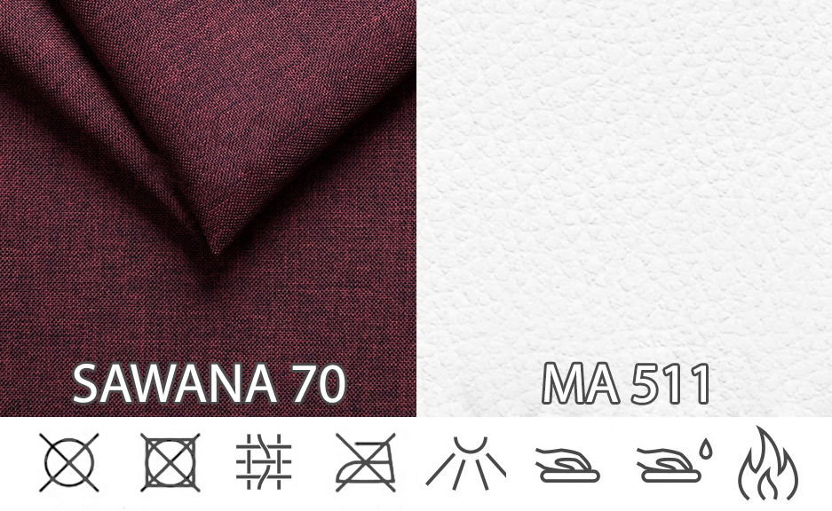 Rohová sedačka Wisteria (fialová + biela) (P)