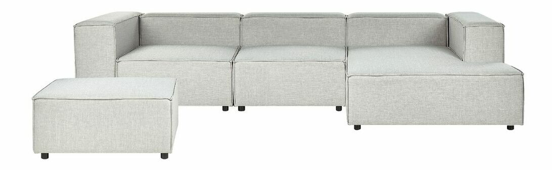 Sarokkanapé zsámollyal Afrika (szürke len) (B)