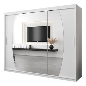 Ormar za garderobu 250 cm Eclipse (bijela mat + bijela mat)