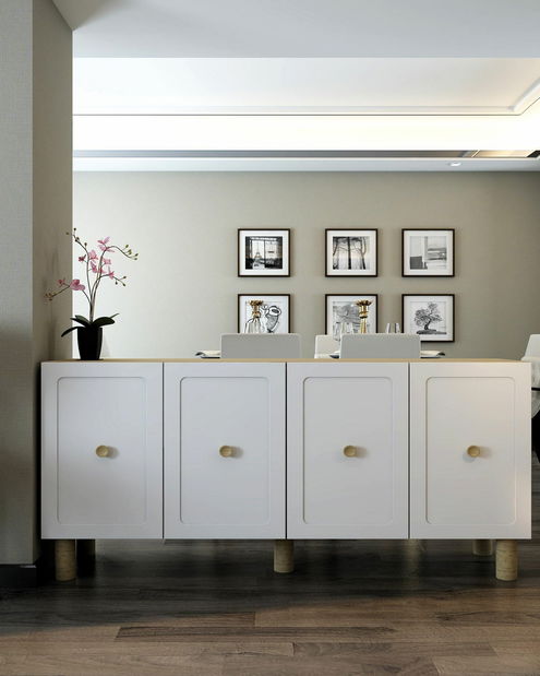 Komoda Rosna (safirni hrast + bijela)