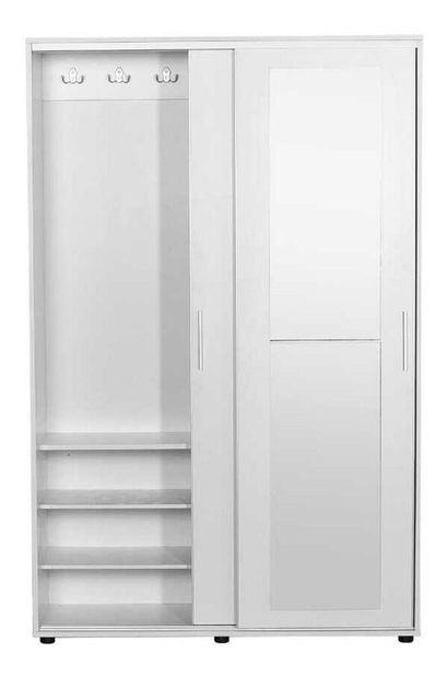 Ormar s kliznim vratima Primrose (bijela) (s ogledalom)