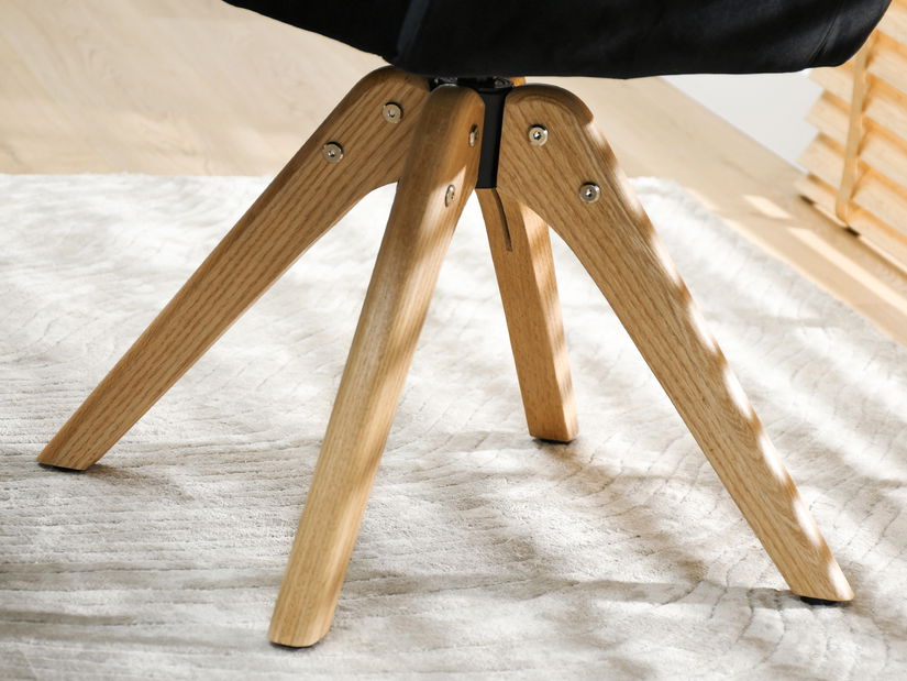 Jedálenská stolička Destete (čierna + dub)