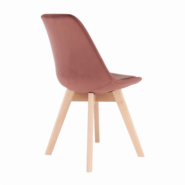Jedálenská stolička Blanche (ružová + buk)