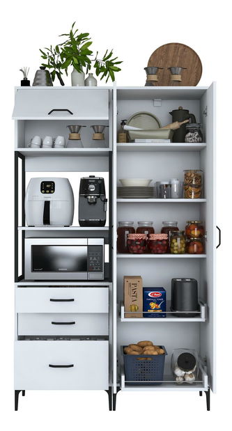 Dulap cu rafturi Jenaretta 142 (alb)