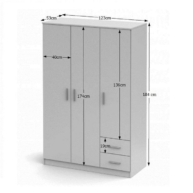 Dulap de haine Notrea Typ 84 (Alb)