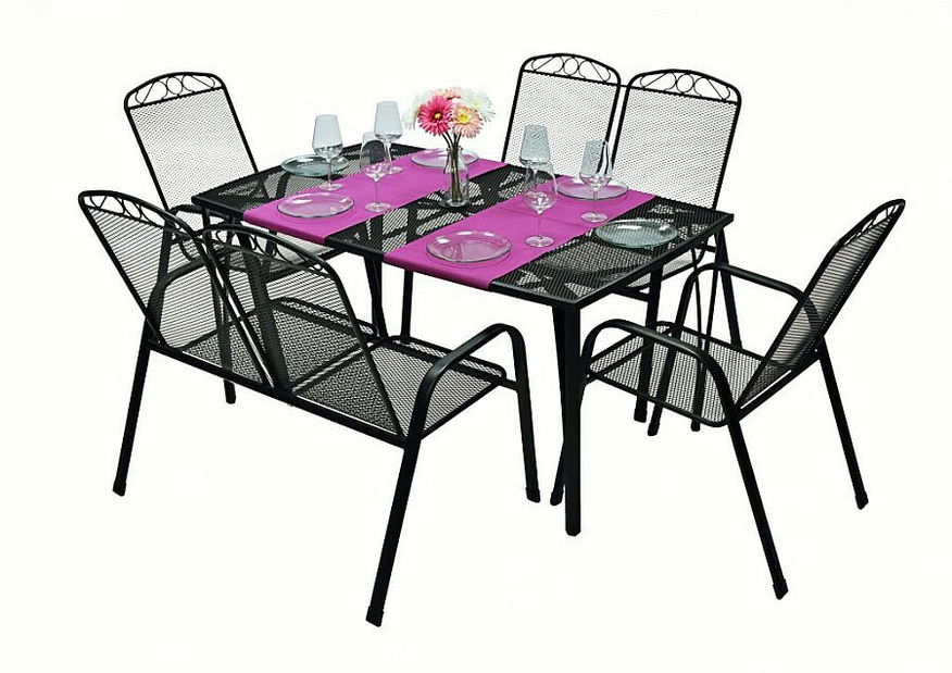 Záhradný nábytok River 1+2+2 (kov)