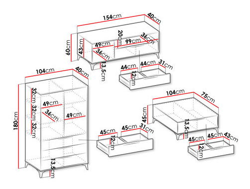 Mobilier living Semprum II (nisipiu bej)