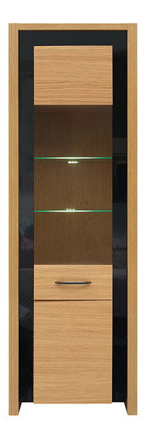 Vitrína BRW Arosa REG1W (s osvetlením)