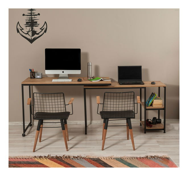 Masă PC Barus (Pin atlantic + Negru)