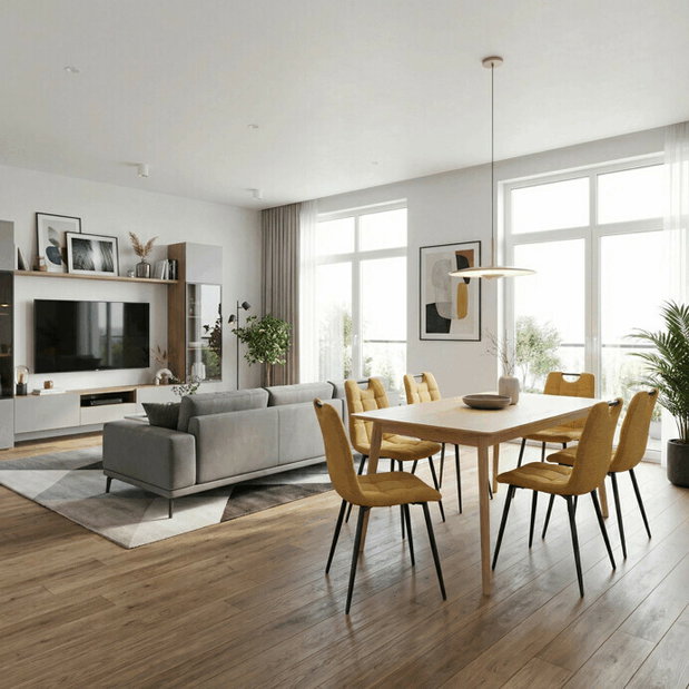 Jedálenská stolička Decalto (žltá)