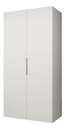 Šatníková skriňa 100 cm Mirabella 1 (biela + zlatá)