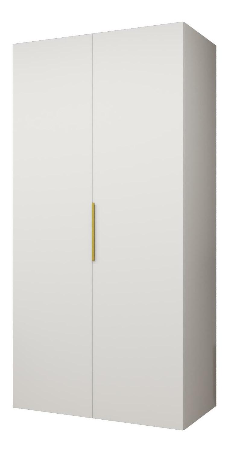 Dulap de haine 100 cm Mirabella 1 (alb + Auriu)
