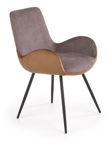 Jedálenská stolička Atea (tmavosivá + hnedá)