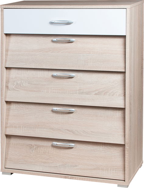 Botník (skrinka na topánky) BS 4 80 (dub sonoma/biela)