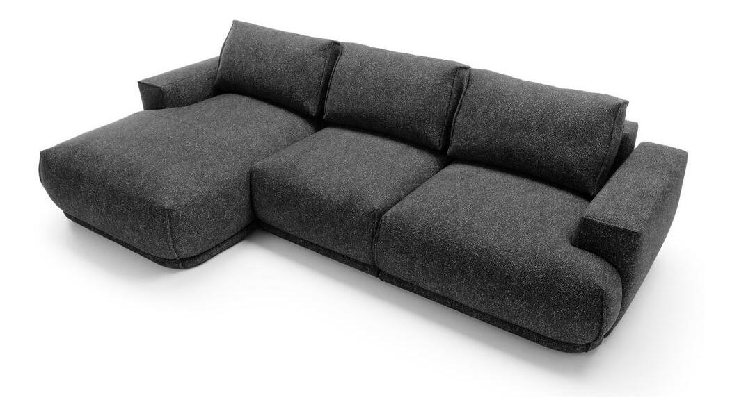 Rohová sedacia súprava Dita (L) (grafit + čierna)