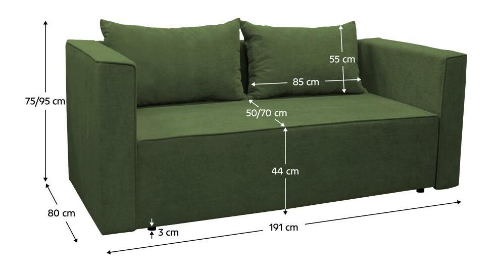 Sofa Paddington (zelena)