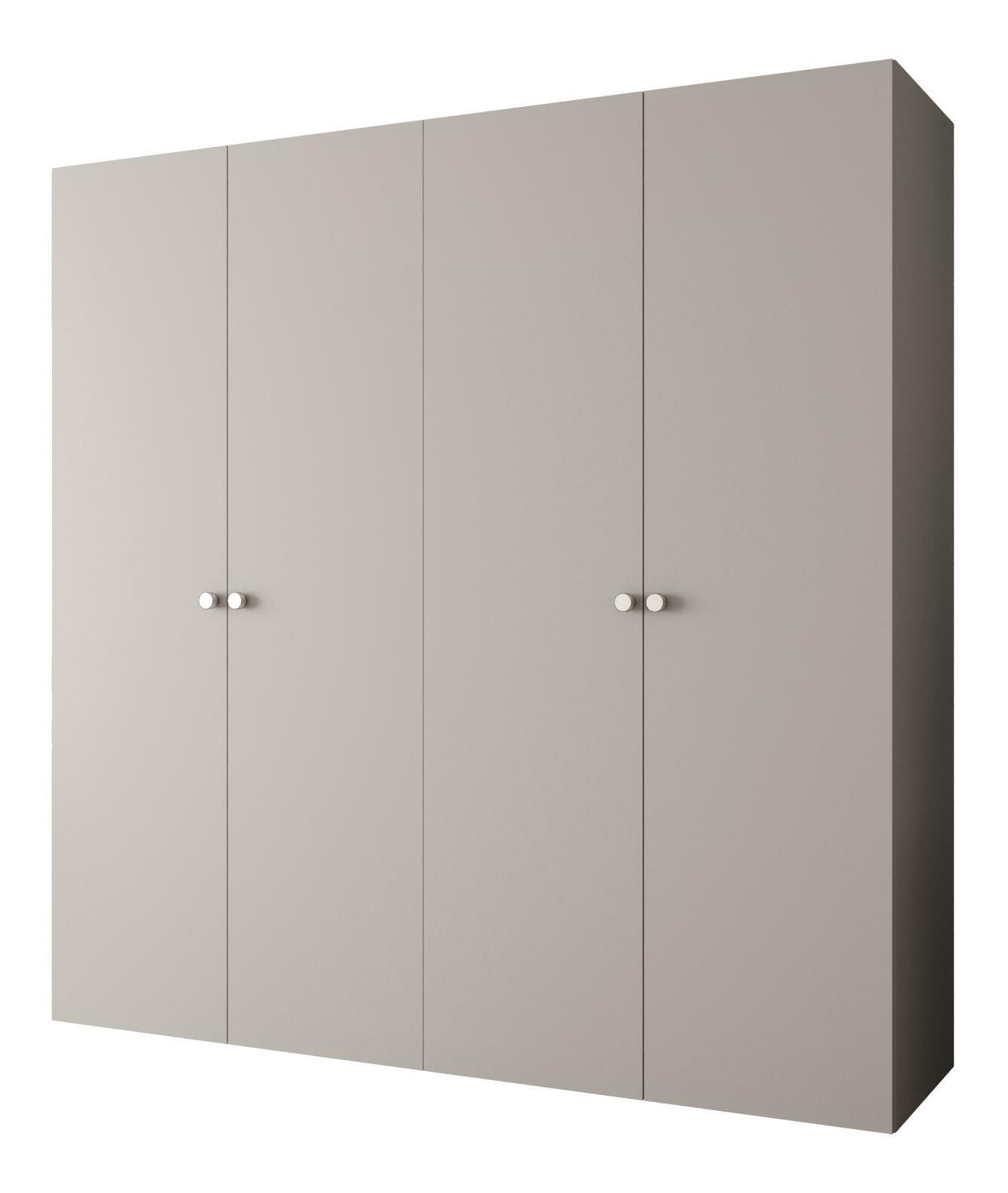 Šatníková skriňa 200 cm Parna 1 (kašmír + strieborná)