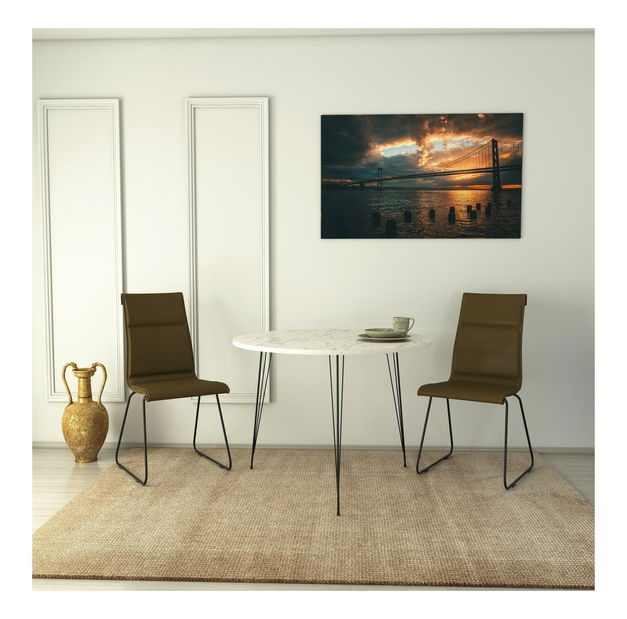 Étkezőasztal Sabuna 1 (4 fő részére) (fekete + fehér) 