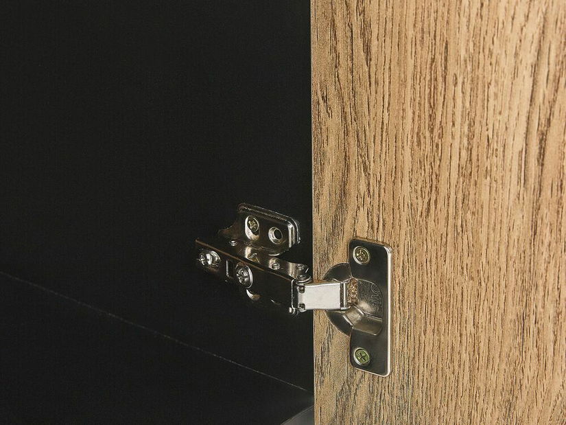 TV stolík/skrinka ALABI (svetlé drevo + čierna)