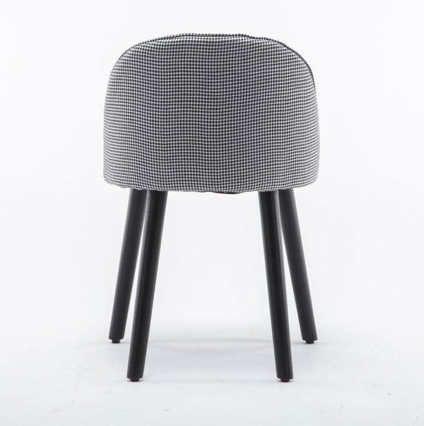 Scaun de sufragerie Latarsha (negru Motiv alb)