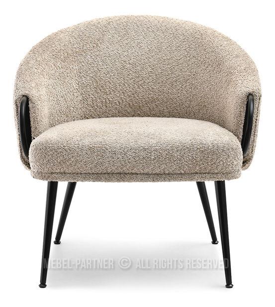 Kreslo Carma F (tmavobéžová + čierna)