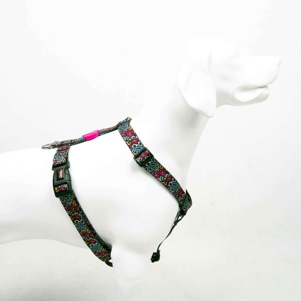 Postroj pre psa Grafit (viacfarebné) (L)