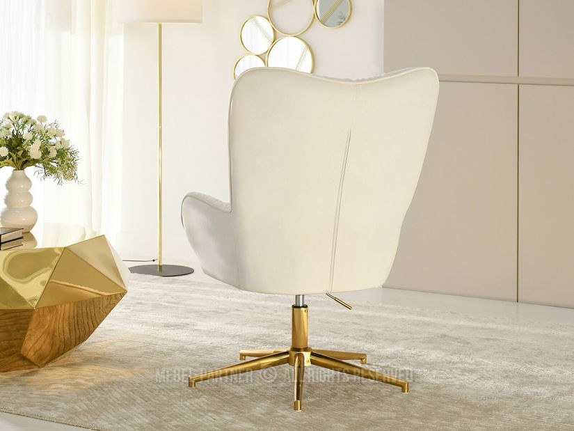 Fotoliu relax Merindana (crem + auriu)