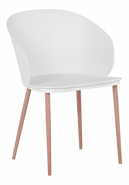 Set 2 buc. scaune de sufragerie BALAK (alb)