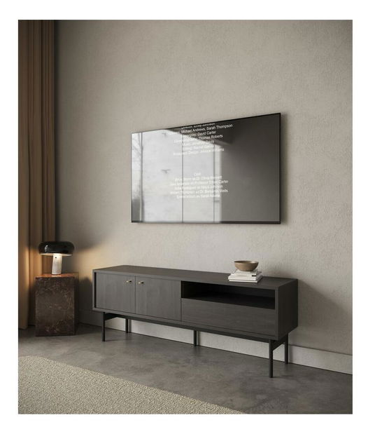 Tv szekrény/asztal Oscar O4 (portlandi fekete kőris)