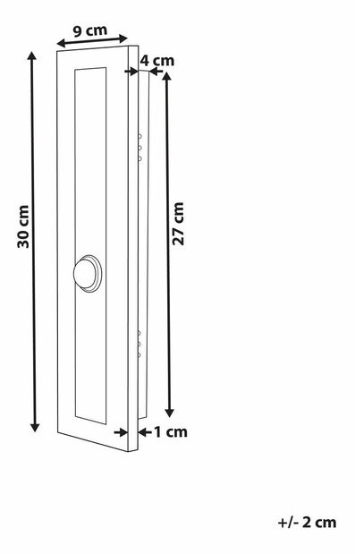 Lampă de perete pentru exterior 30 cm Rashad (Auriu) 