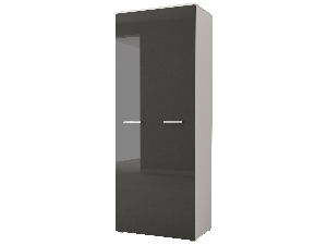 Šatníková skriňa Frarune (čierna + biela)