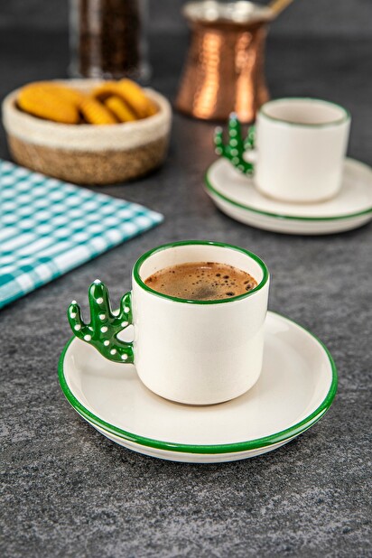 Set cești cafea (4 buc.) Tiktak (Alb)