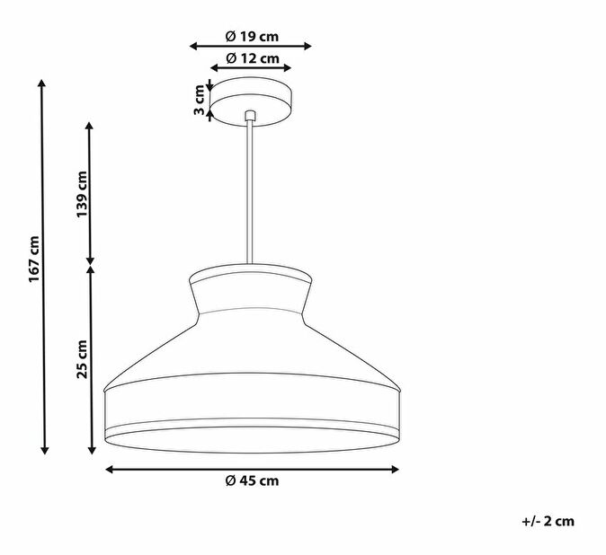 Viseća lampa Berto (žuta)